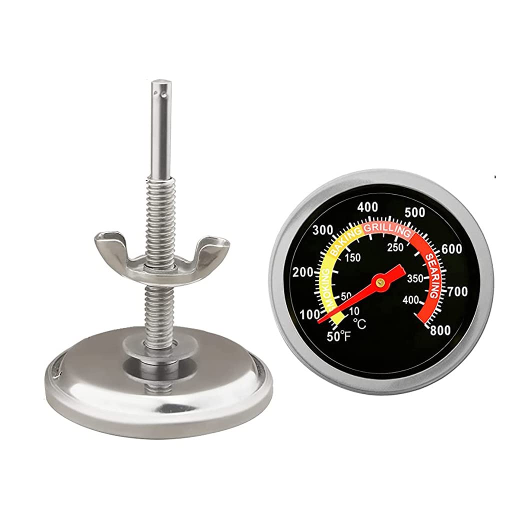 ZORBES 430 Stainless Steel BBQ Charcoal Grill Pit Thermometer Smoker Temperature Gauge with Fahrenheit and Heat Indicator for Meat Cooking Lamb Beef ZORBES 430 Stainless Steel BBQ Charcoal Grill Pit Thermometer Smoker Temperature Gauge with Fahrenheit and Heat Indicator for Meat Cooking Lamb Beef